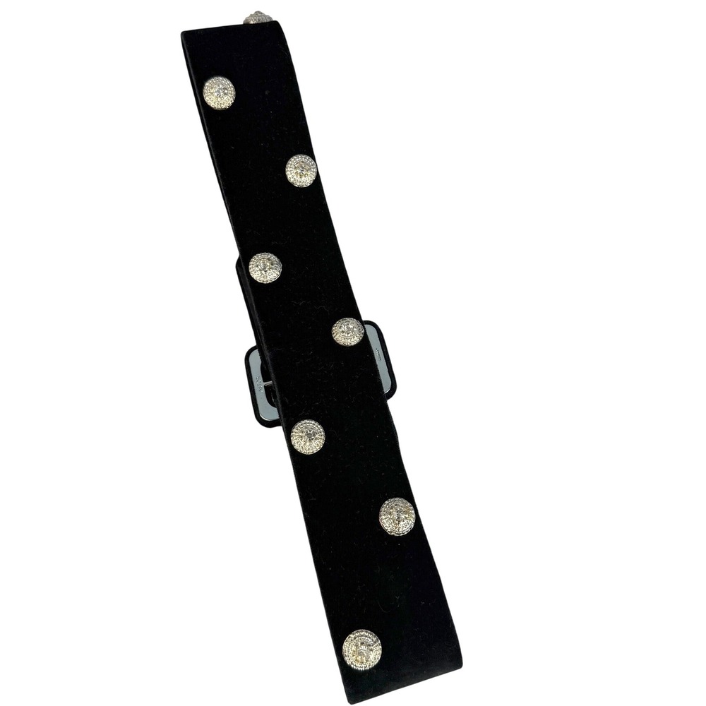 Vintage The Limited Rhinestone Belt Velvet Womens Size Large Hollywood Glam